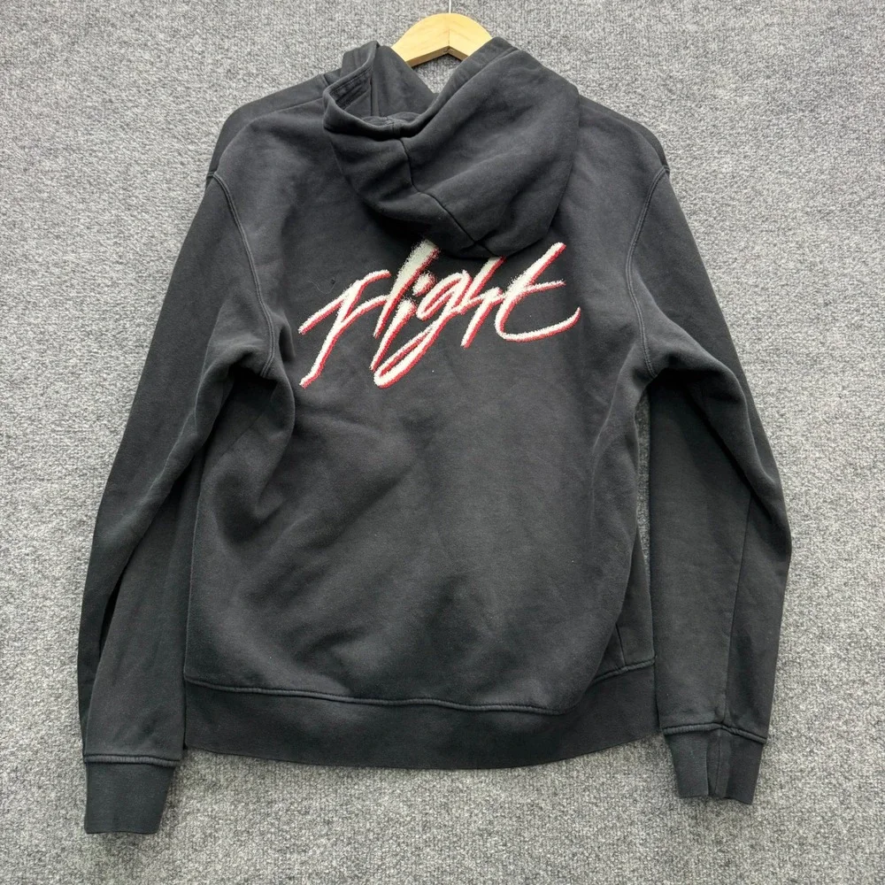 Jordan Flight Hoodie Mens Small Black Long Sleeve‎ Embroidered Fleece Athletic